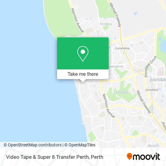 Video Tape & Super 8 Transfer Perth map