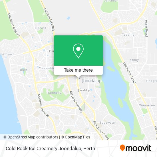 Cold Rock Ice Creamery Joondalup map