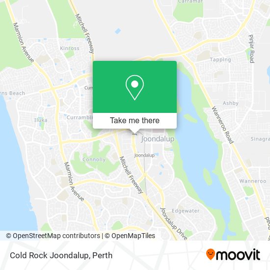 Mapa Cold Rock Joondalup