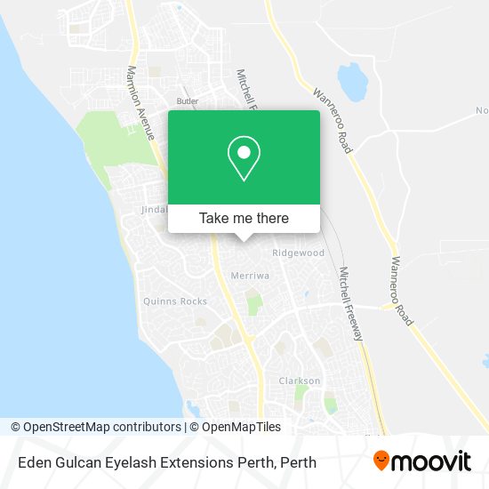 Eden Gulcan Eyelash Extensions Perth map