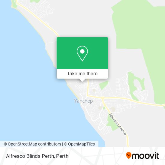 Alfresco Blinds Perth map