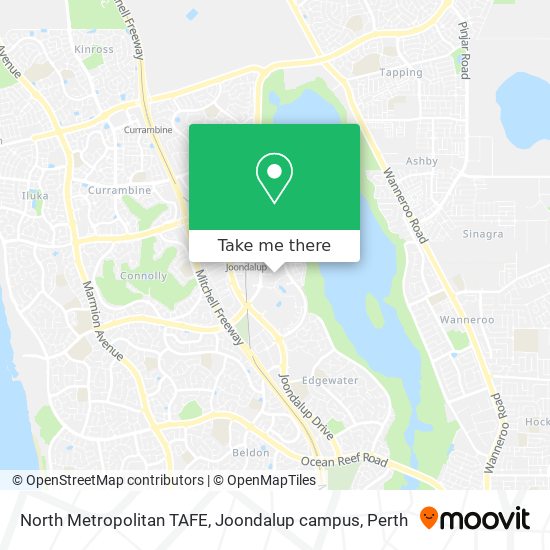 City Of Joondalup Mapping How To Get To North Metropolitan Tafe, Joondalup Campus By Bus Or Train?