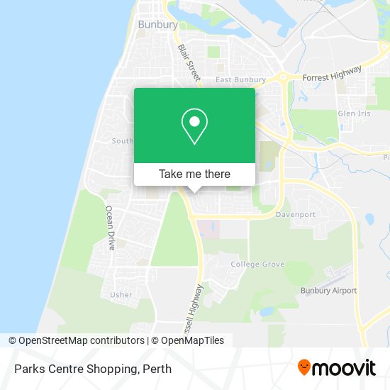 Parks Centre Shopping map