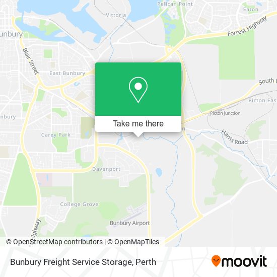 Bunbury Freight Service Storage map
