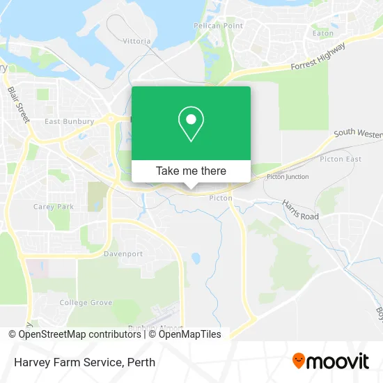 Mapa Harvey Farm Service