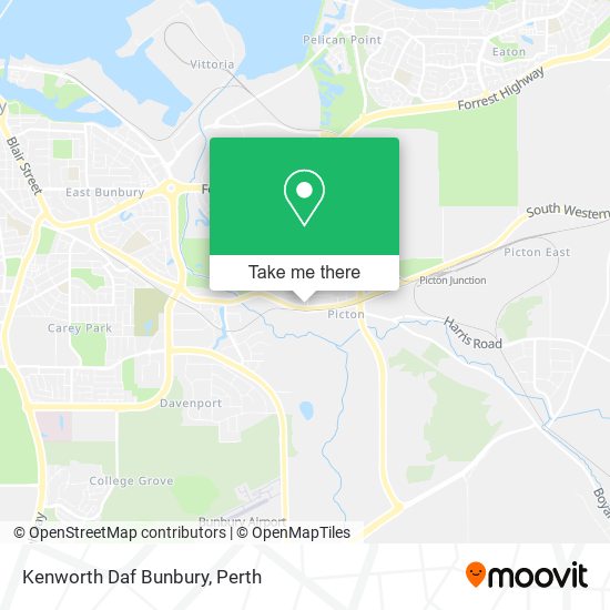 Kenworth Daf Bunbury map