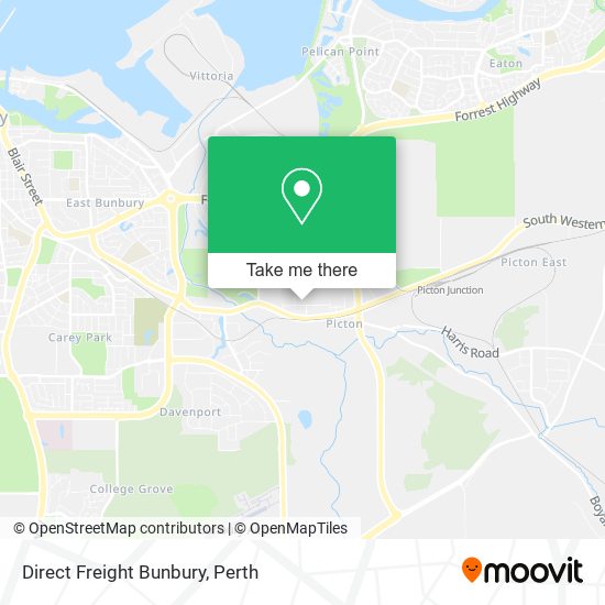 Direct Freight Bunbury map