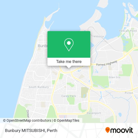 Bunbury MITSUBISHI map