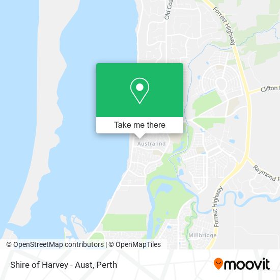 Shire of Harvey - Aust map