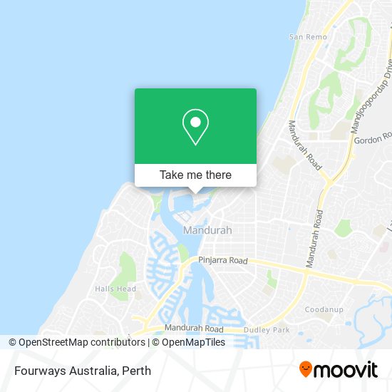 Mapa Fourways Australia