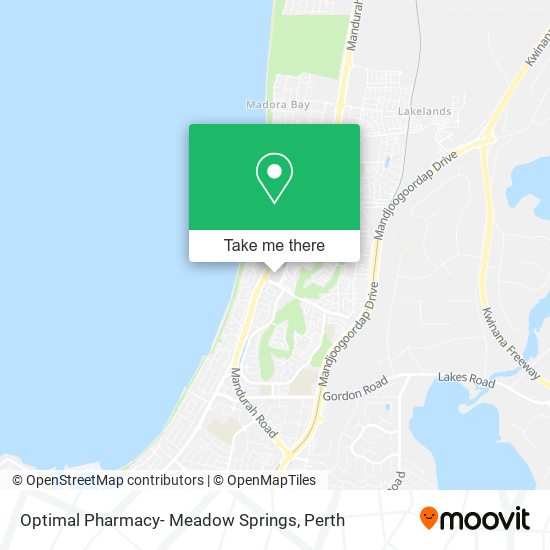 Optimal Pharmacy- Meadow Springs map