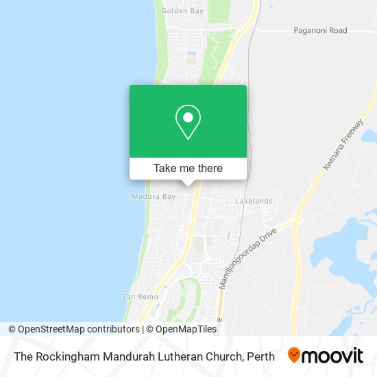 The Rockingham Mandurah Lutheran Church map