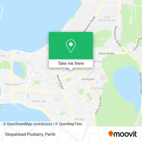 Mapa Stepahead Podiatry