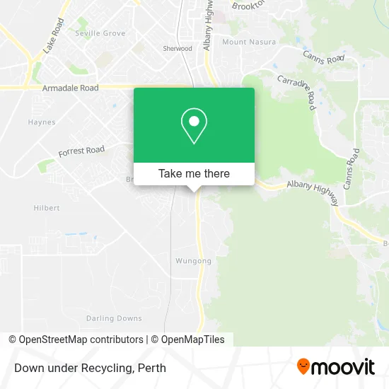 Mapa Down under Recycling