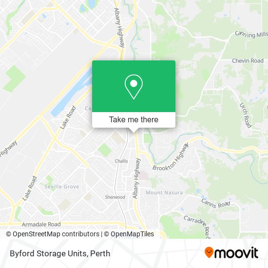 Mapa Byford Storage Units