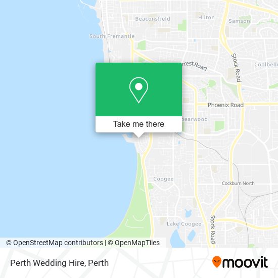 Mapa Perth Wedding Hire