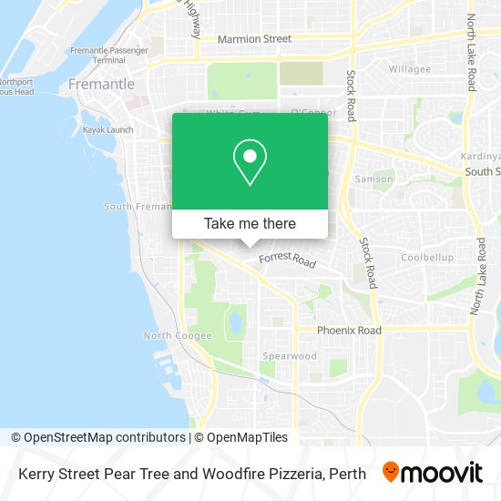 Kerry Street Pear Tree and Woodfire Pizzeria map