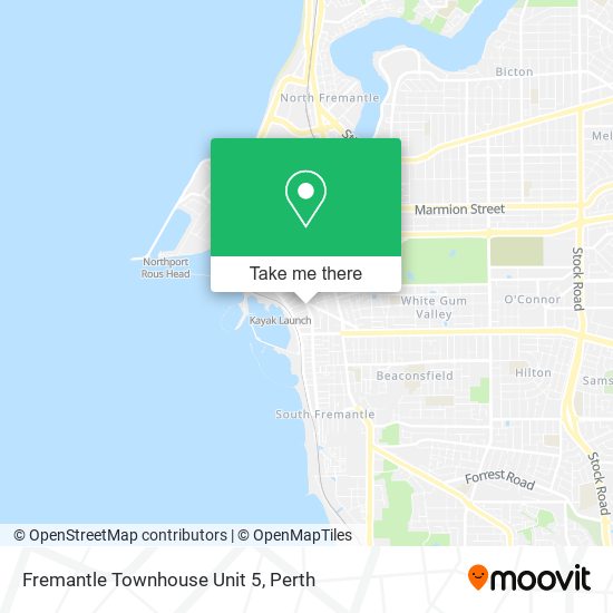 Mapa Fremantle Townhouse Unit 5