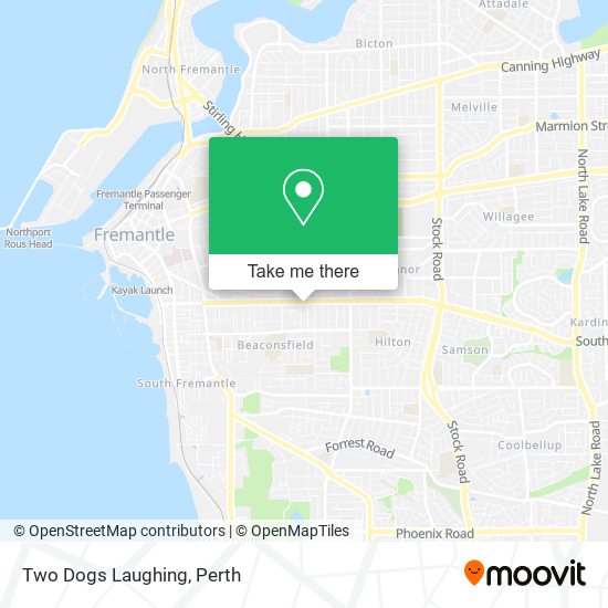 Two Dogs Laughing map