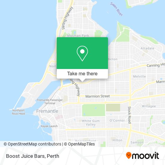 Boost Juice Bars map