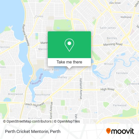 Perth Cricket Mentorin map