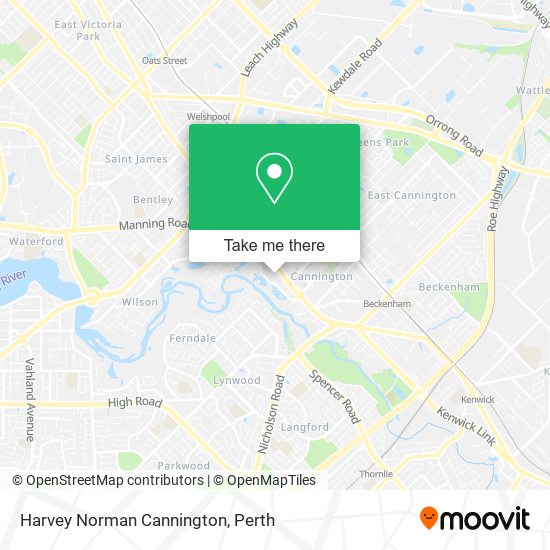 Harvey Norman Cannington map