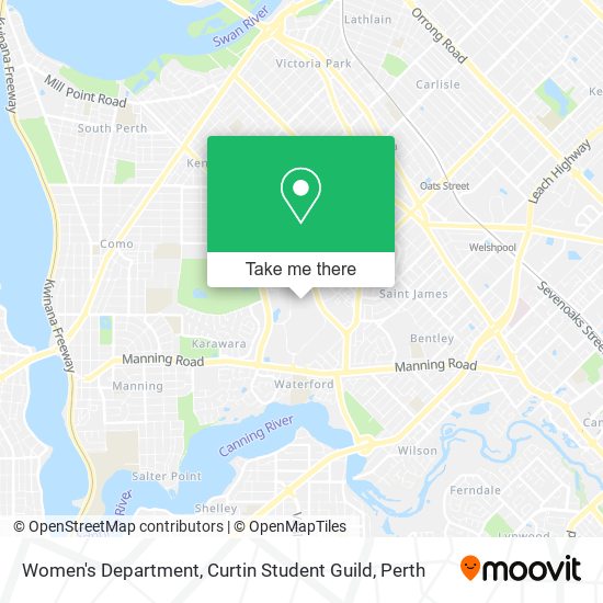 Women's Department, Curtin Student Guild map