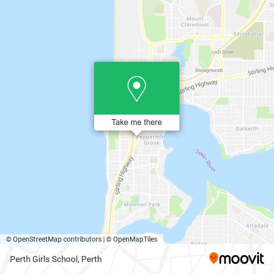 Mapa Perth Girls School