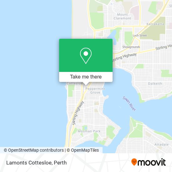 Mapa Lamonts Cottesloe