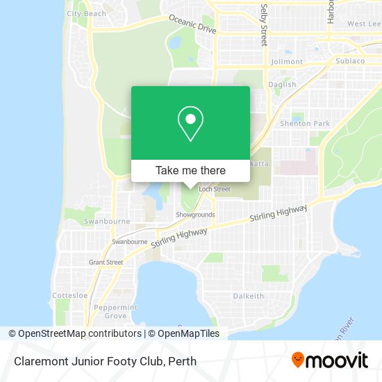 Claremont Junior Footy Club map