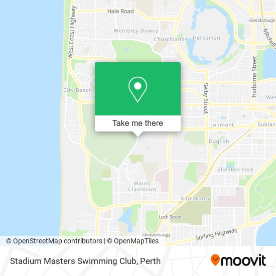 Stadium Masters Swimming Club map