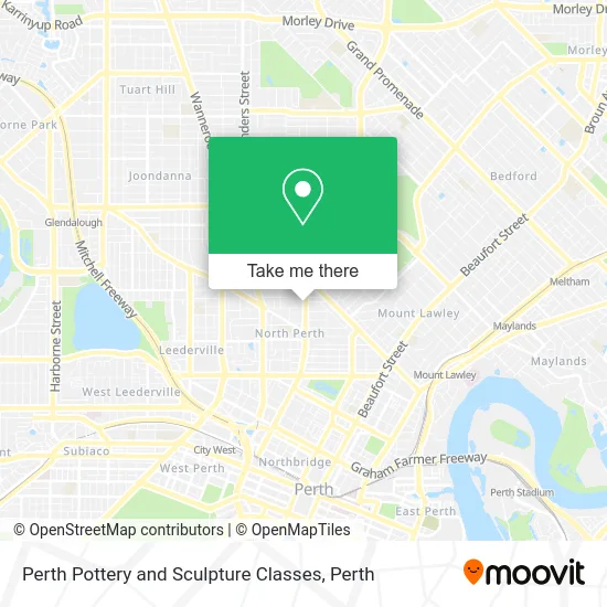 Mapa Perth Pottery and Sculpture Classes