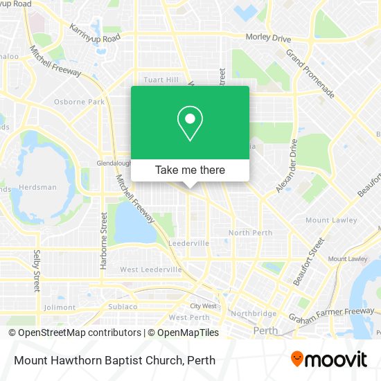 Mount Hawthorn Baptist Church map