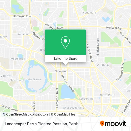 Mapa Landscaper Perth Planted Passion