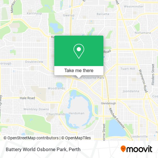 Battery World Osborne Park map
