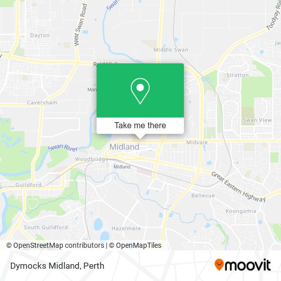 Dymocks Midland map