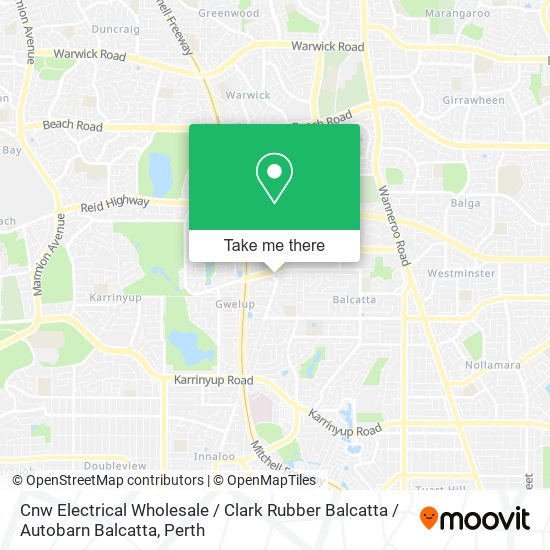Mapa Cnw Electrical Wholesale / Clark Rubber Balcatta / Autobarn Balcatta