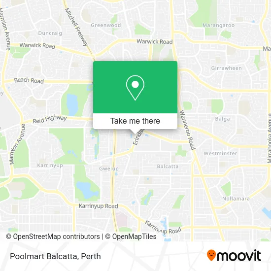 Mapa Poolmart Balcatta