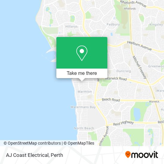 AJ Coast Electrical map
