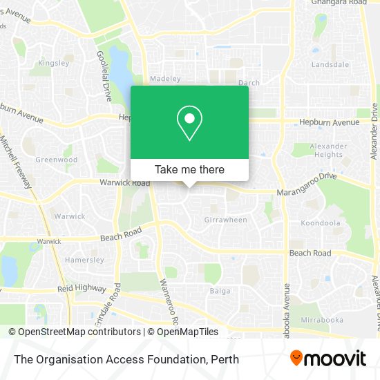 The Organisation Access Foundation map