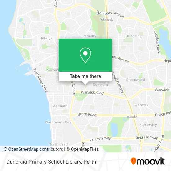 Mapa Duncraig Primary School Library