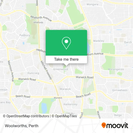Mapa Woolworths