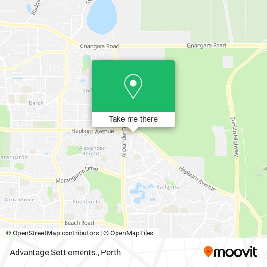 Advantage Settlements. map