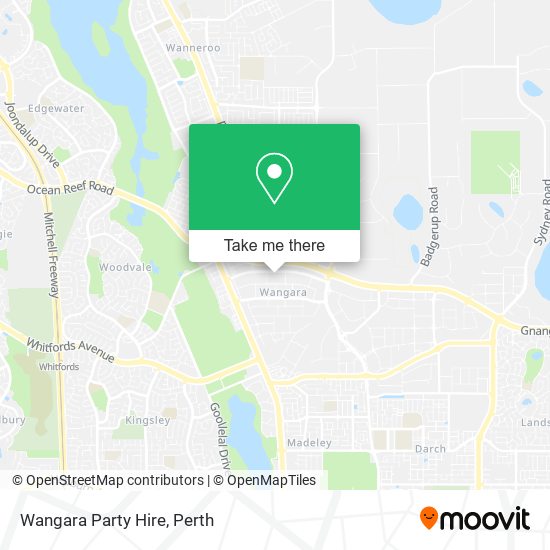 Wangara Party Hire map
