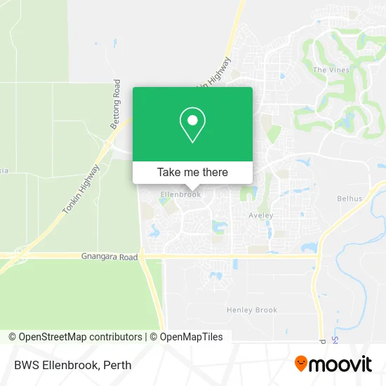 Mapa BWS Ellenbrook