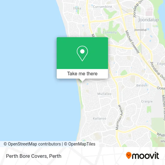 Mapa Perth Bore Covers
