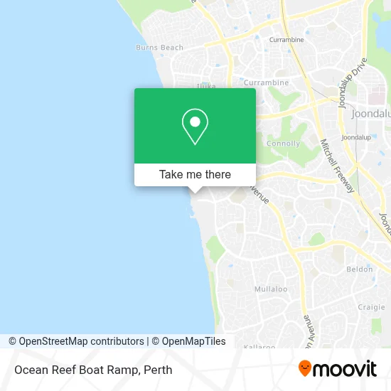 Mapa Ocean Reef Boat Ramp