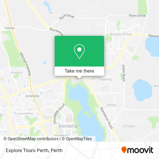 Mapa Explore Tours Perth
