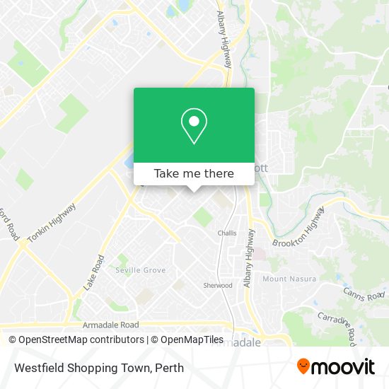 Mapa Westfield Shopping Town