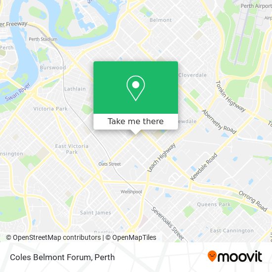 Coles Belmont Forum map